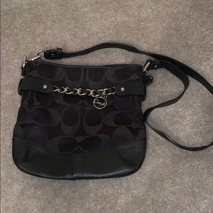 Black Coach crossbody purse